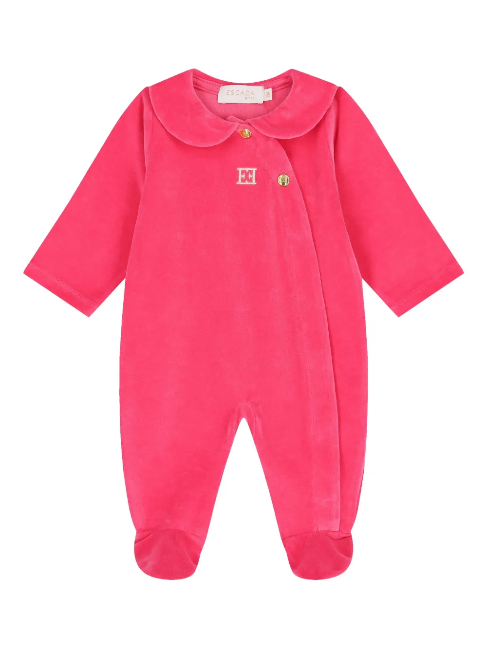 Escada Kids peter-pan collar logo pajama | Pink | Image 1
