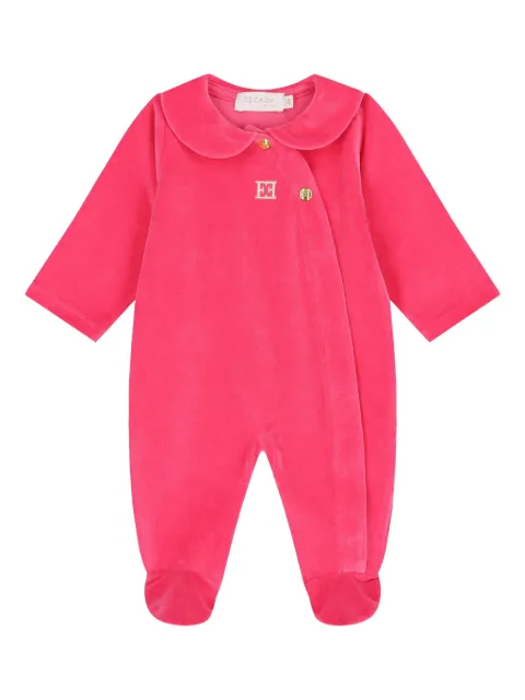 Escada Kids peter-pan collar logo pajama