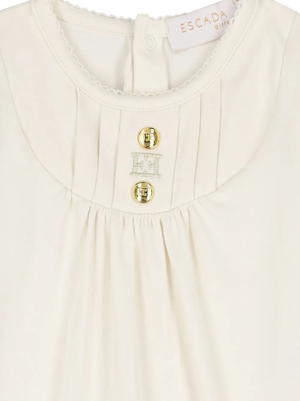Escada Logo-detail Buttoned Pajama In Neutral