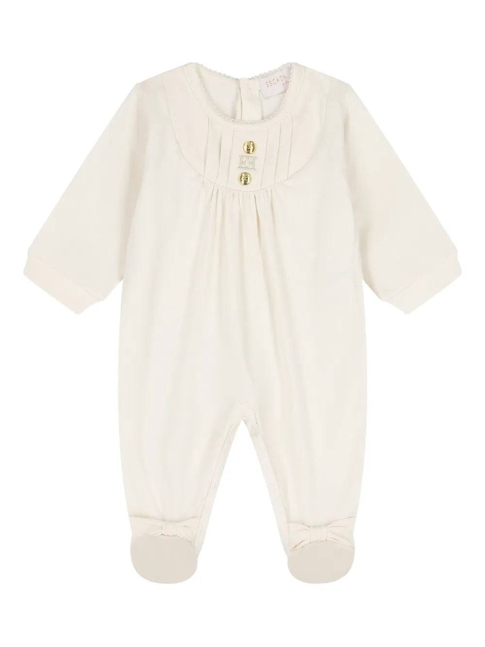 Escada Kids logo-detail buttoned pajama | White | Image 1