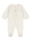 Escada Kids logo-detail buttoned pajama - White