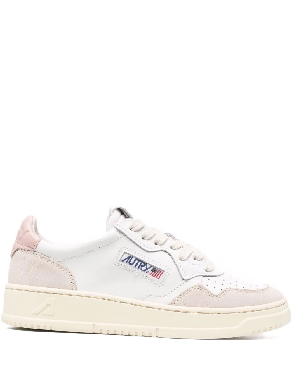 Autry Medalist leather suede sneakers White