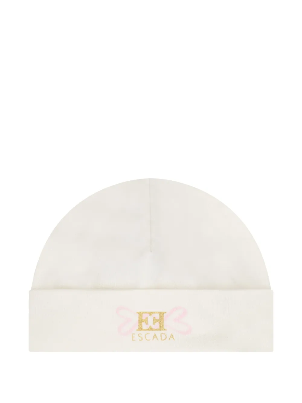Escada Logo-embroidery Beanie Hat In White