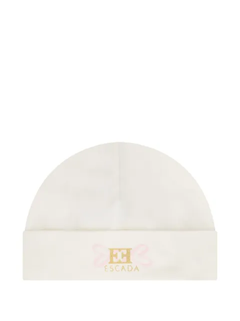 Escada Kids logo-embroidery beanie hat