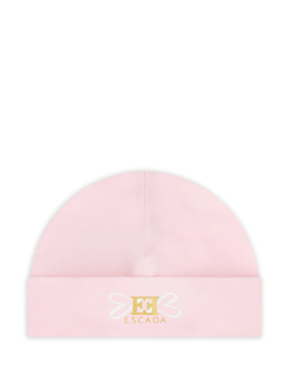 Escada Kids logo-embroidery beanie hat | Pink | Image 1
