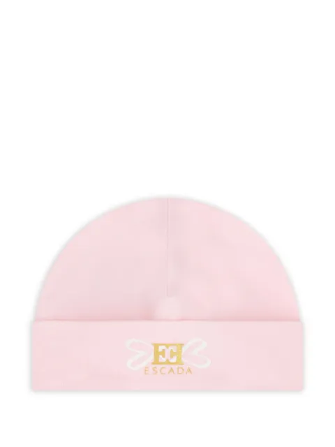 Escada Kids logo-embroidery beanie hat