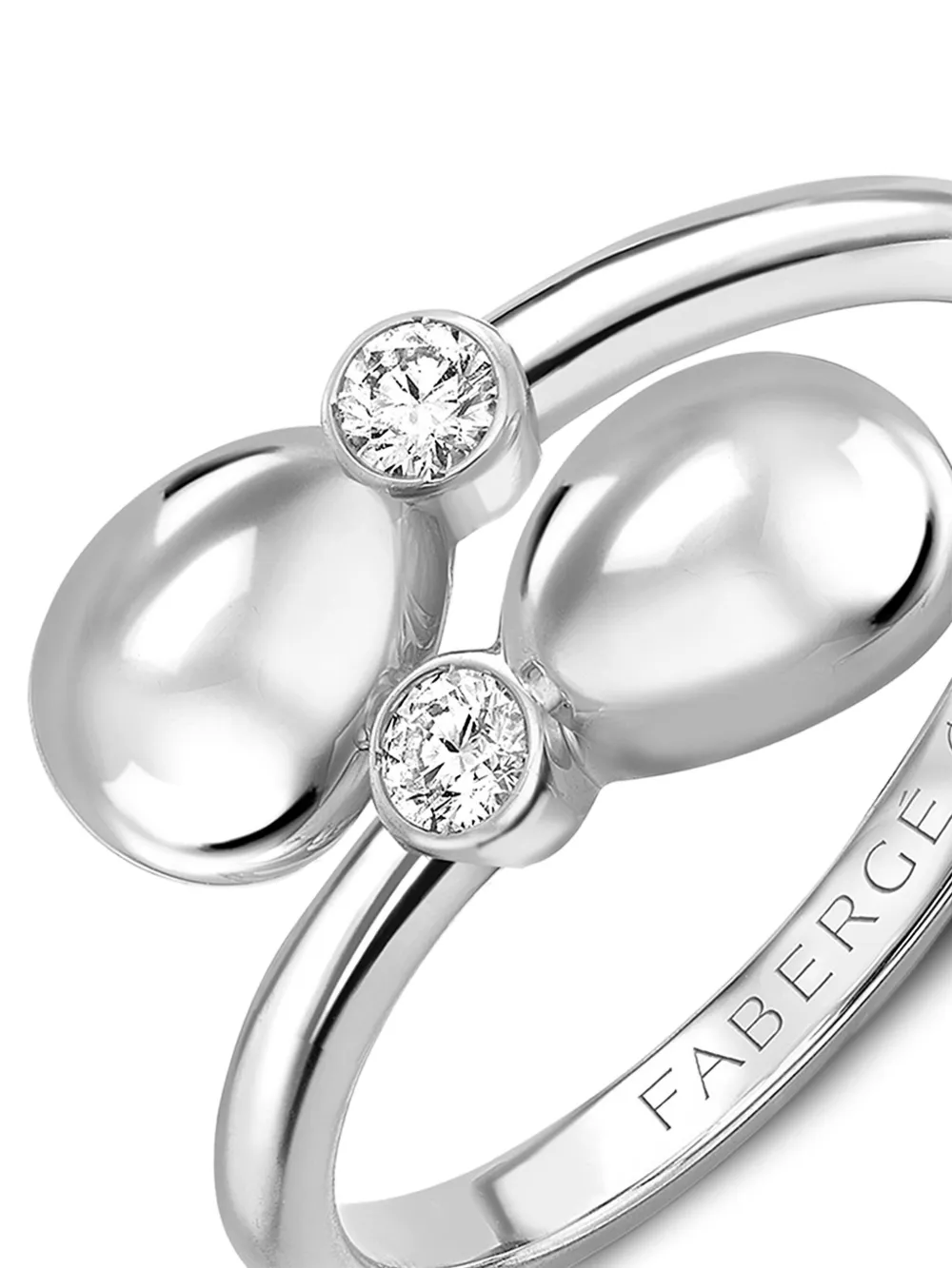 Fabergé 18K white gold Crossover diamond ring | Image 2