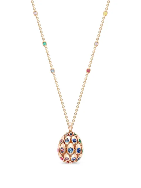 Fabergé 18kt roségouden Rainbow Egg hanger met stenen