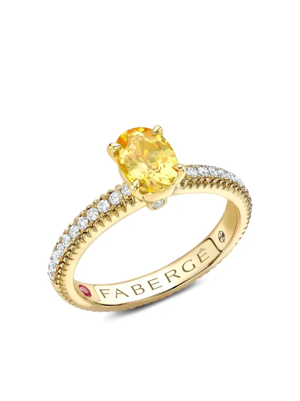 Fabergé Colours Of Love マルチストーン リング 18Kイエローゴールド 