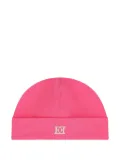 Escada Kids logo-embroidery beanie hat - Pink