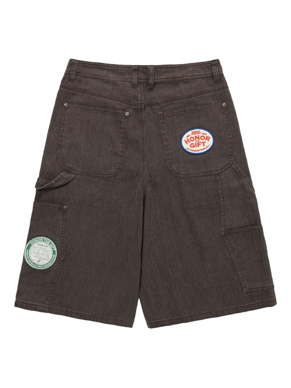 Honor The Gift twill patch-detail shorts | Black | Image 1
