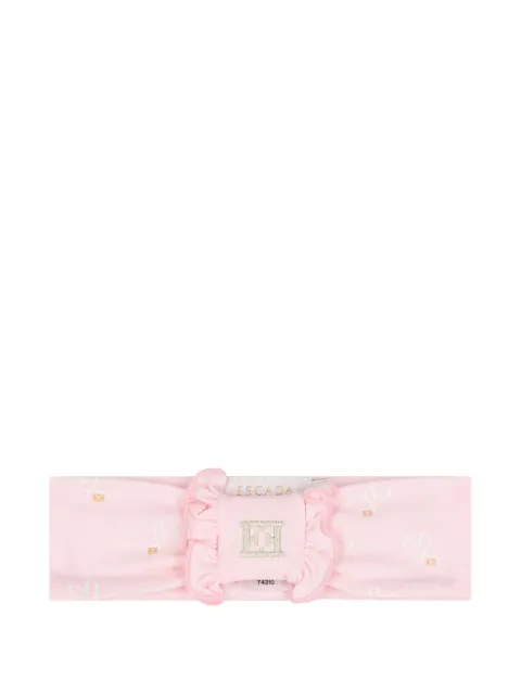 Escada Kids ruffled heart-print headband
