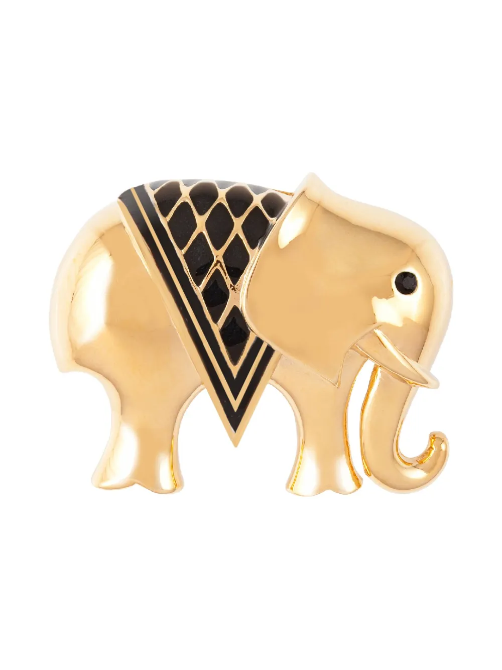 Susan Caplan Vintage 1980s elephant brooch - Oro