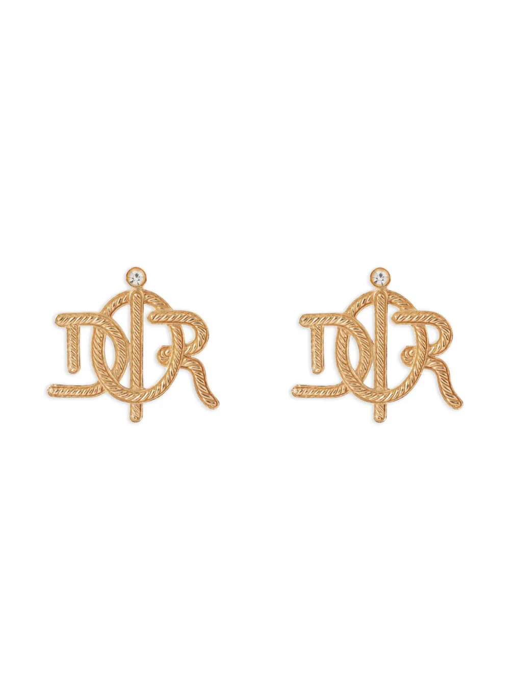 Christian Dior Pre-Owned 2000s CDロゴ ピアス - ゴールドトーン Christian Dior Pre-Owned 2000s CDロゴ ピアス - ゴールドトーン