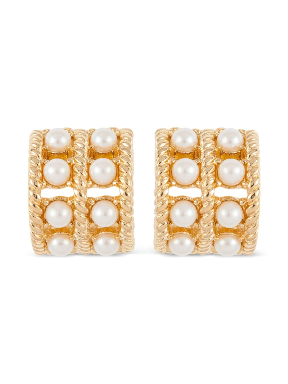Givenchy Pre-Owned 1980s pearl clip-on earrings | Gold | Image 1