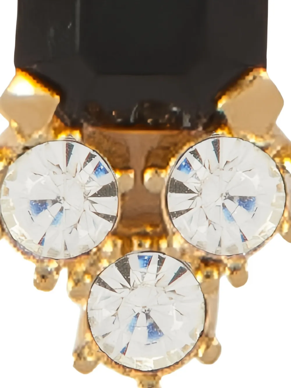 Nina Ricci Pre-Owned 1980s black-stone gold-tone earrings | Image 2