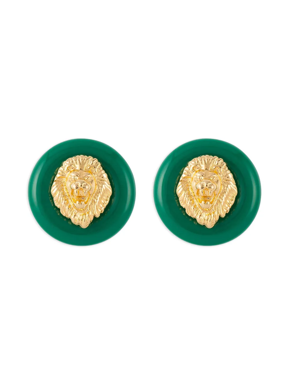 Susan Caplan Vintage 1960s lion-head interchangeable earrings set | Gold | Image 1