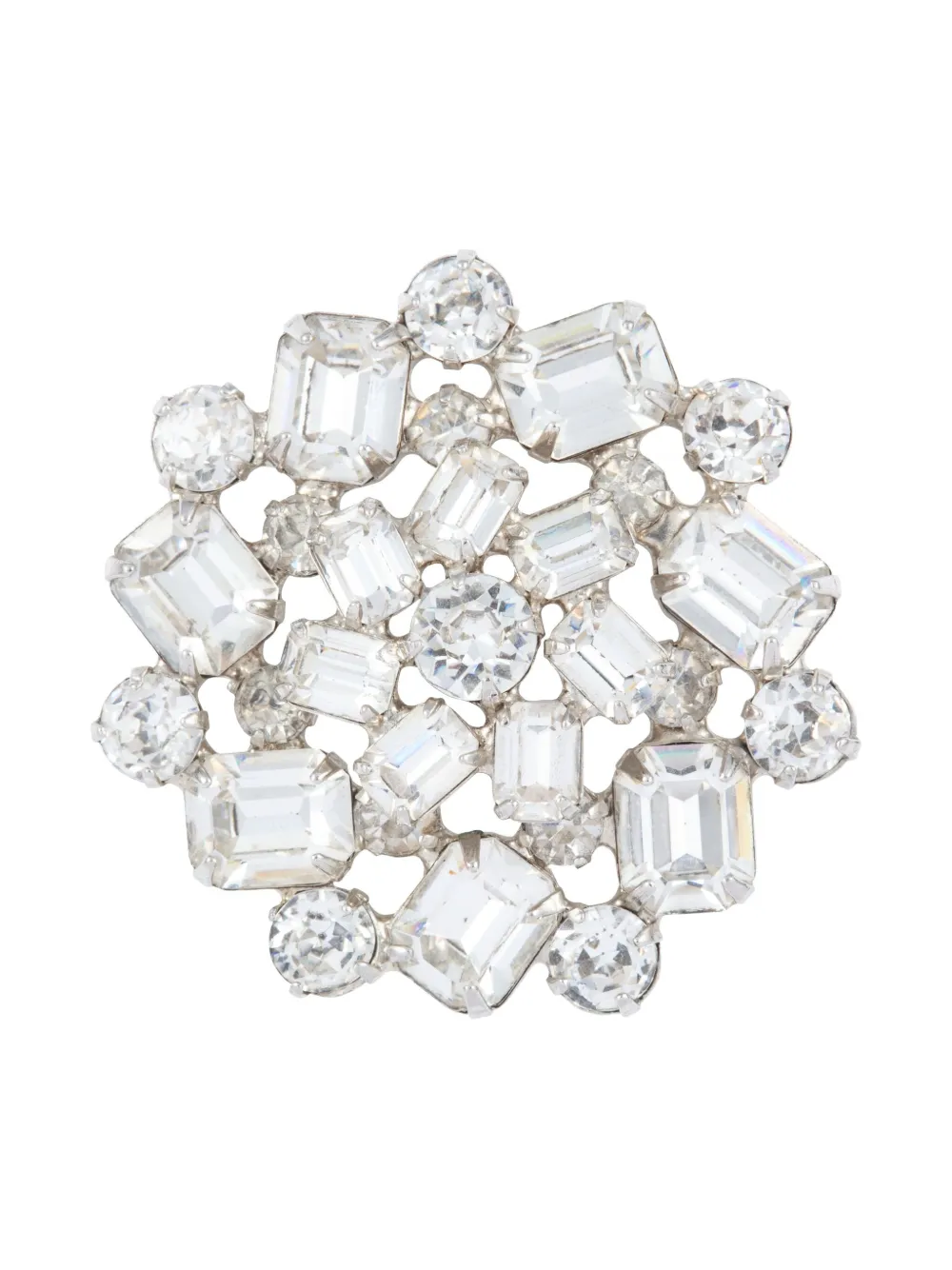 Susan Caplan Vintage 1950s Weiss crystal-embellished brooch - Argento