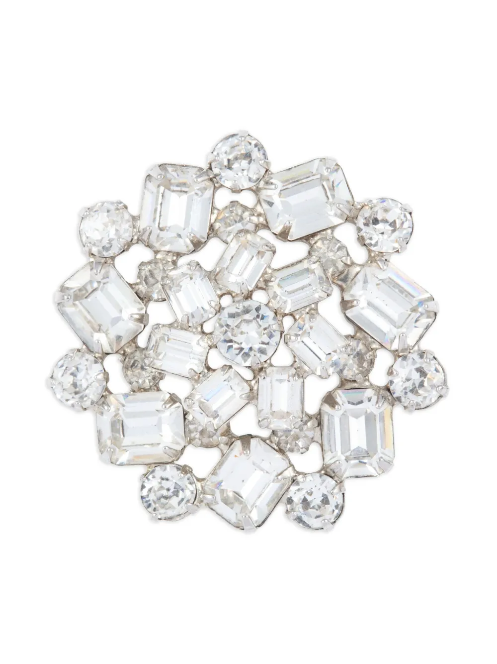 Susan Caplan Vintage 1950s Weiss crystal-embellished brooch | Silver | Image 1