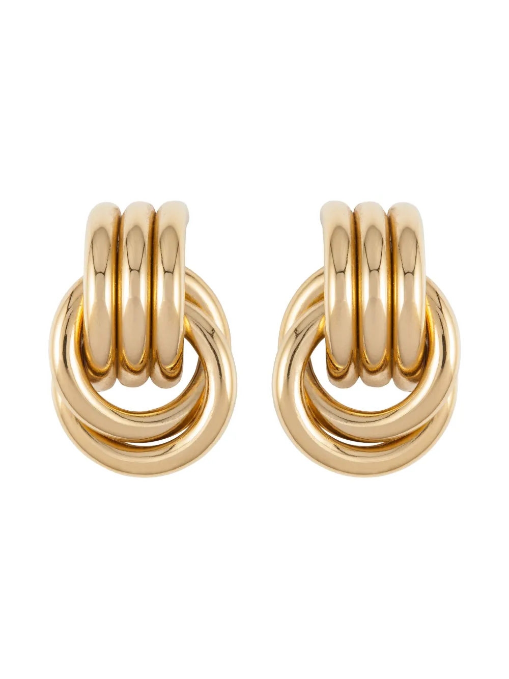 Givenchy Pre-Owned 1980s tubular knot earrings - Oro