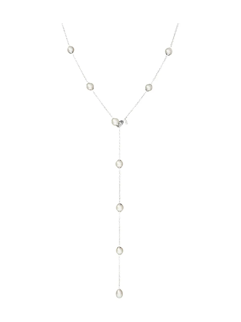 Susan Caplan Vintage 2000s lariat freshwater-pearl necklace - Toni neutri