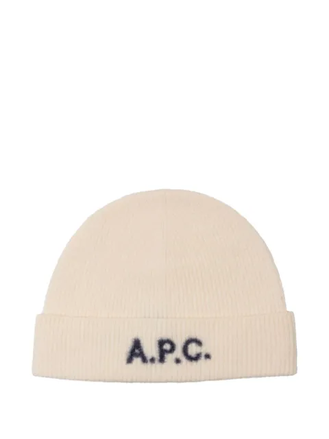 A.P.C. logo-jacquard hat