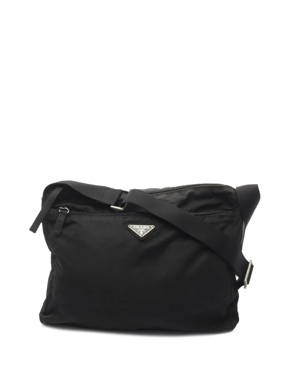 Prada Pre-Owned 2000-2013 テスート ジップトップ ショルダーバッグ - ブラック Prada Pre-Owned 2000-2013 テスート ジップトップ ショルダーバッグ - ブラック