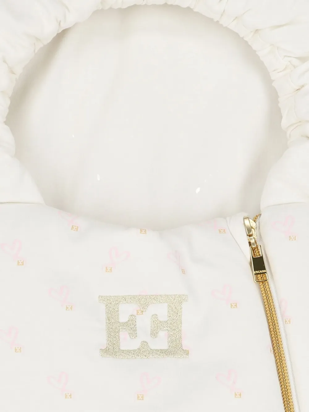 Escada Kids Slaapzak met hartvormig logo Wit