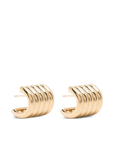 Déhanche medium Hollyhock ribbed earrings