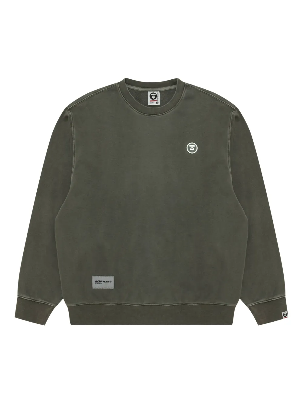 AAPE BY *A BATHING APE® logo-patch crew-neck sweatshirt | Green | Image 1