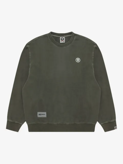 AAPE BY *A BATHING APE® sudadera con parche del logo y cuello redondo