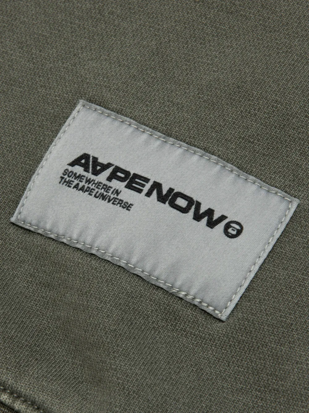 AAPE BY *A BATHING APE Sweater met logopatch Groen