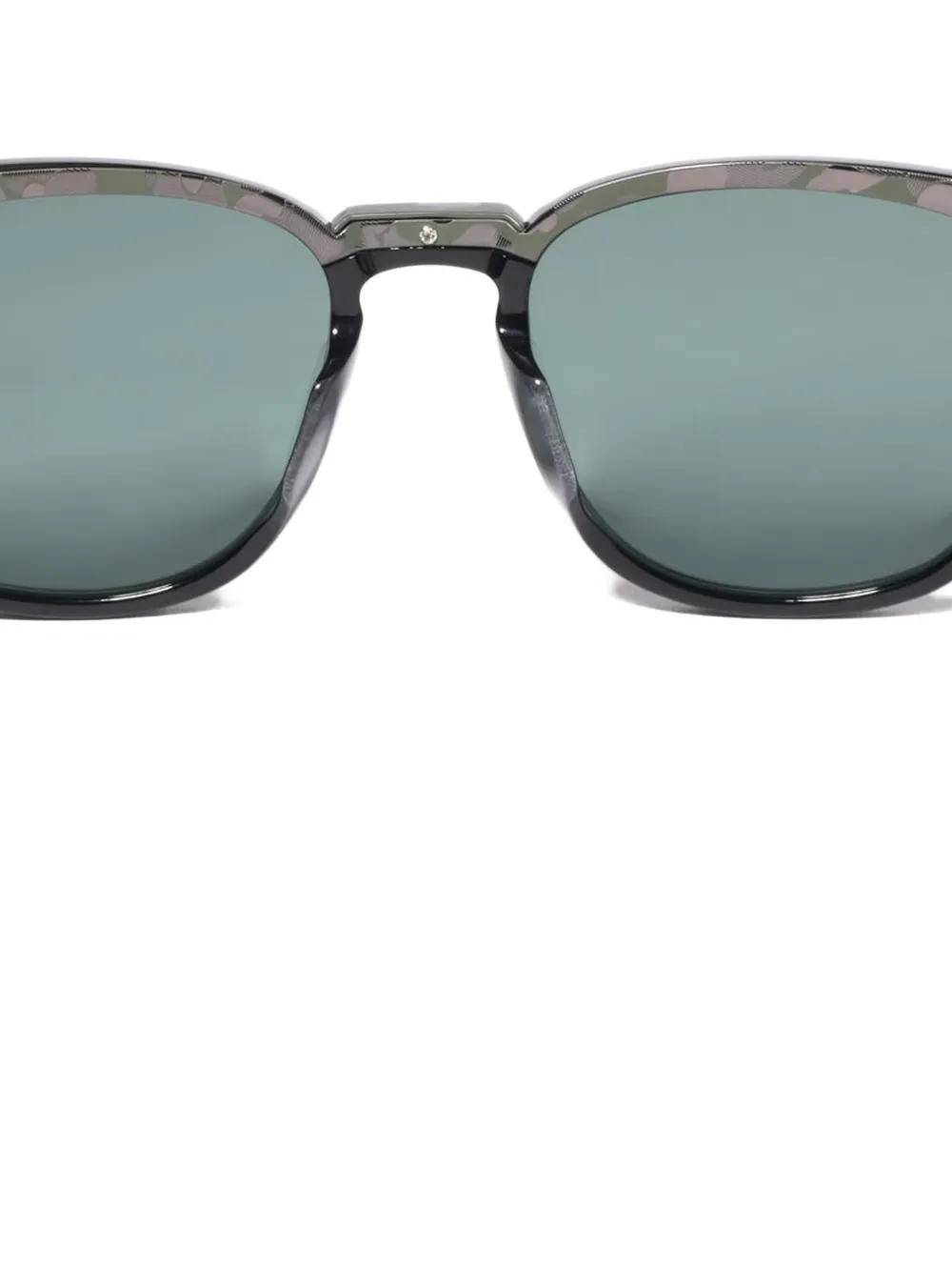 A BATHING APE Zonnebril met vierkant montuur Zwart