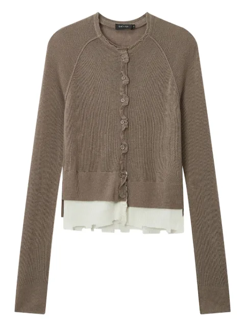 tout a coup 荷叶边饰开衫