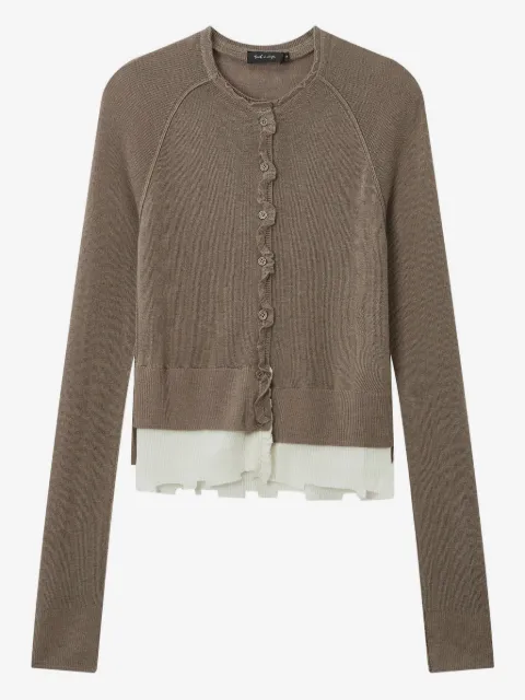 tout a coup ruffle-trim cardigan