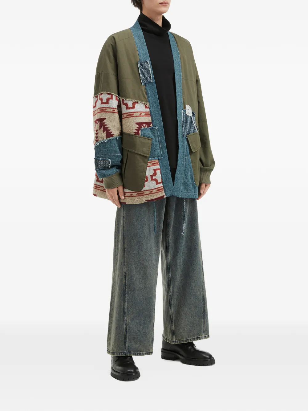 FIVE CM logo-patch coat | Single Breasted Coats | Image 2