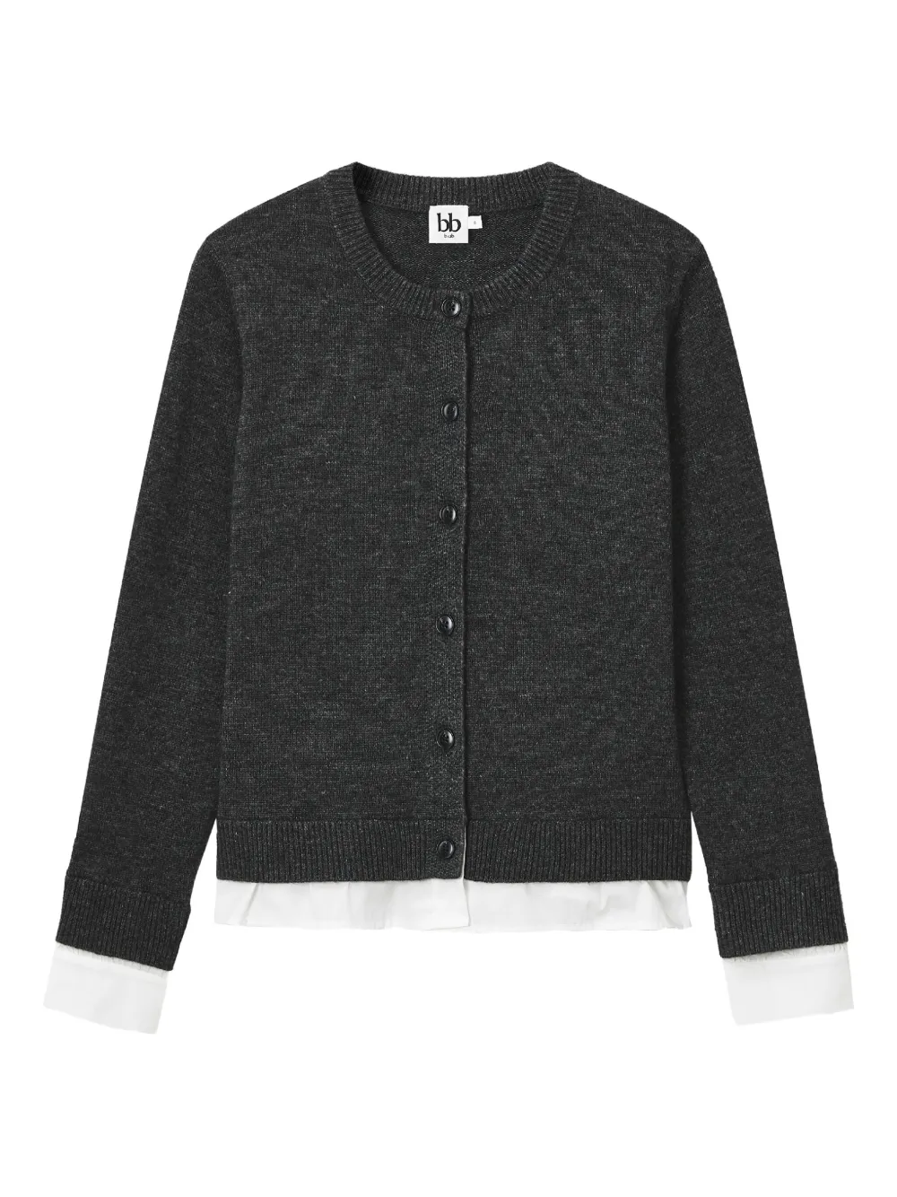 b+ab layered buttoned cardigan | Grey | Image 1