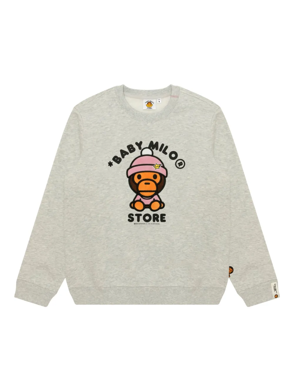 *BABY MILO® STORE BY *A BATHING APE® embroidered long-sleeve sweatshirt | Grey | Image 1