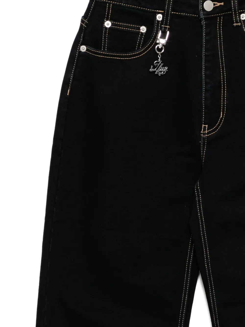 izzue Jeans met logoketting Blauw