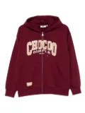 CHOCOOLATE embroidered-logo zip-up hoodie