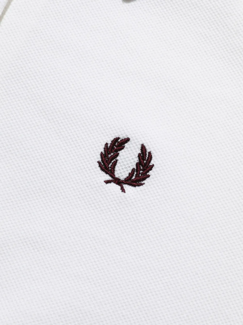 Fred Perry Poloshirt met geborduurd logo en kraag Wit