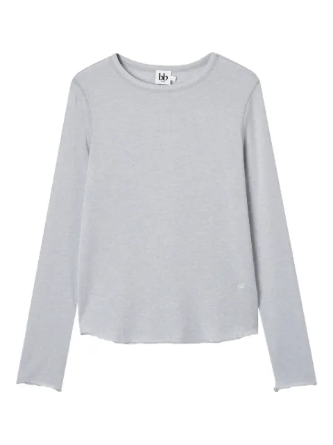 b+ab raw-edge long-sleeved T-shirt
