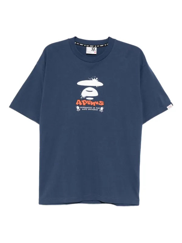 AAPE BY *A BATHING APE® logo-print T-shirt Blue FARFETCH IN
