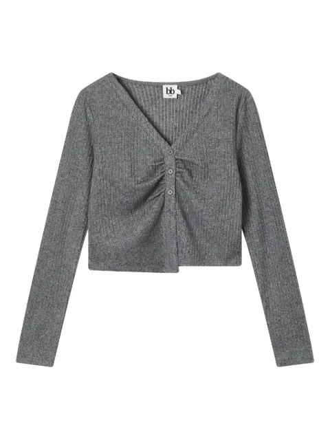 b+ab ribbed buttoned cardigan