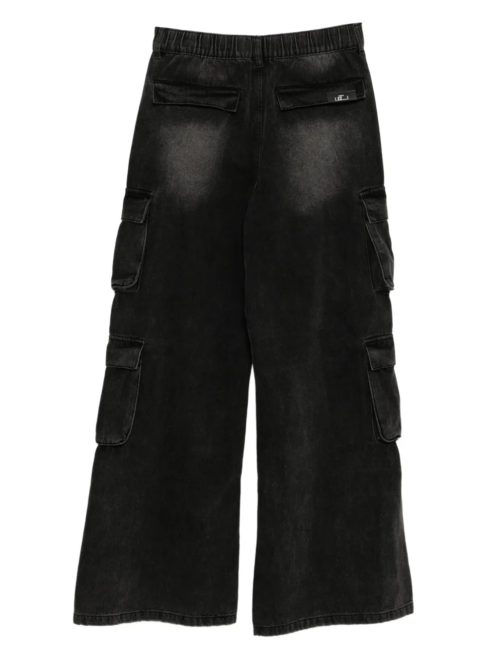 Izzue Logo-embroidered Jeans In Black