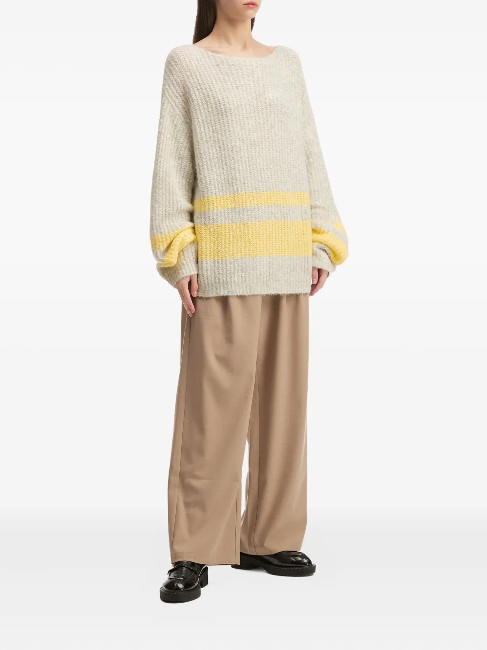 Tout a coup Broek met elastische tailleband - Bruin