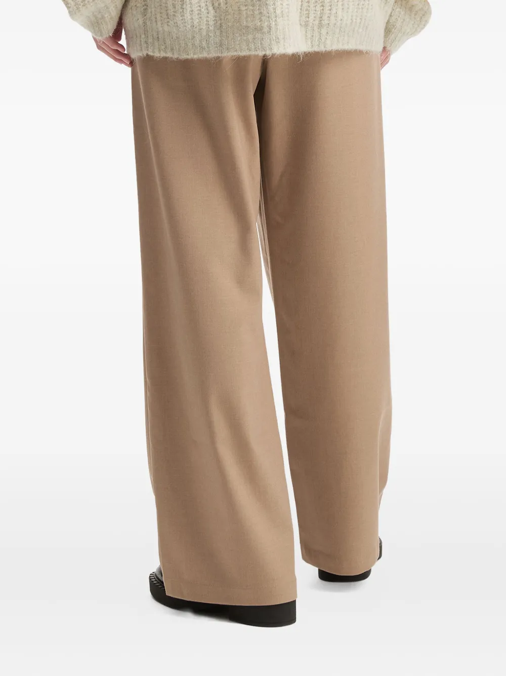 tout a coup Broek met elastische tailleband Bruin