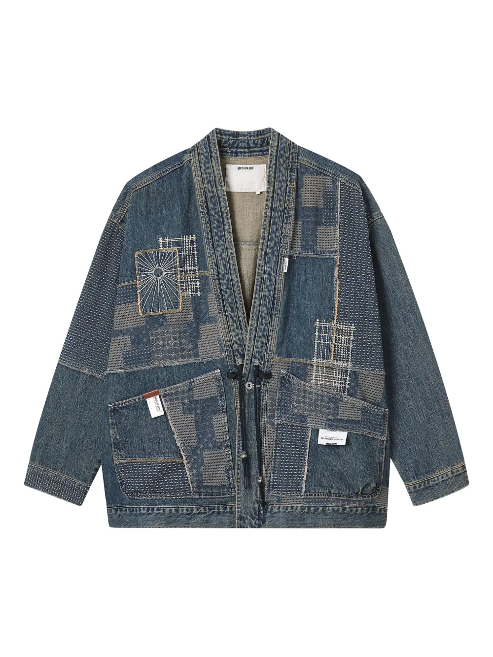 Musium Div. patchwork embroidered denim jacket | Blue | Image 1