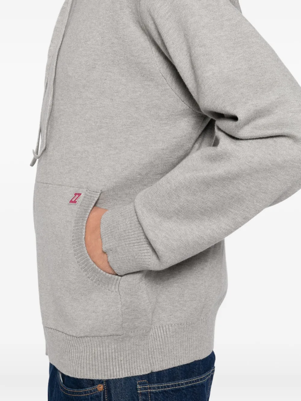 Izzue Logo-patch Knitted Jacket In Gold