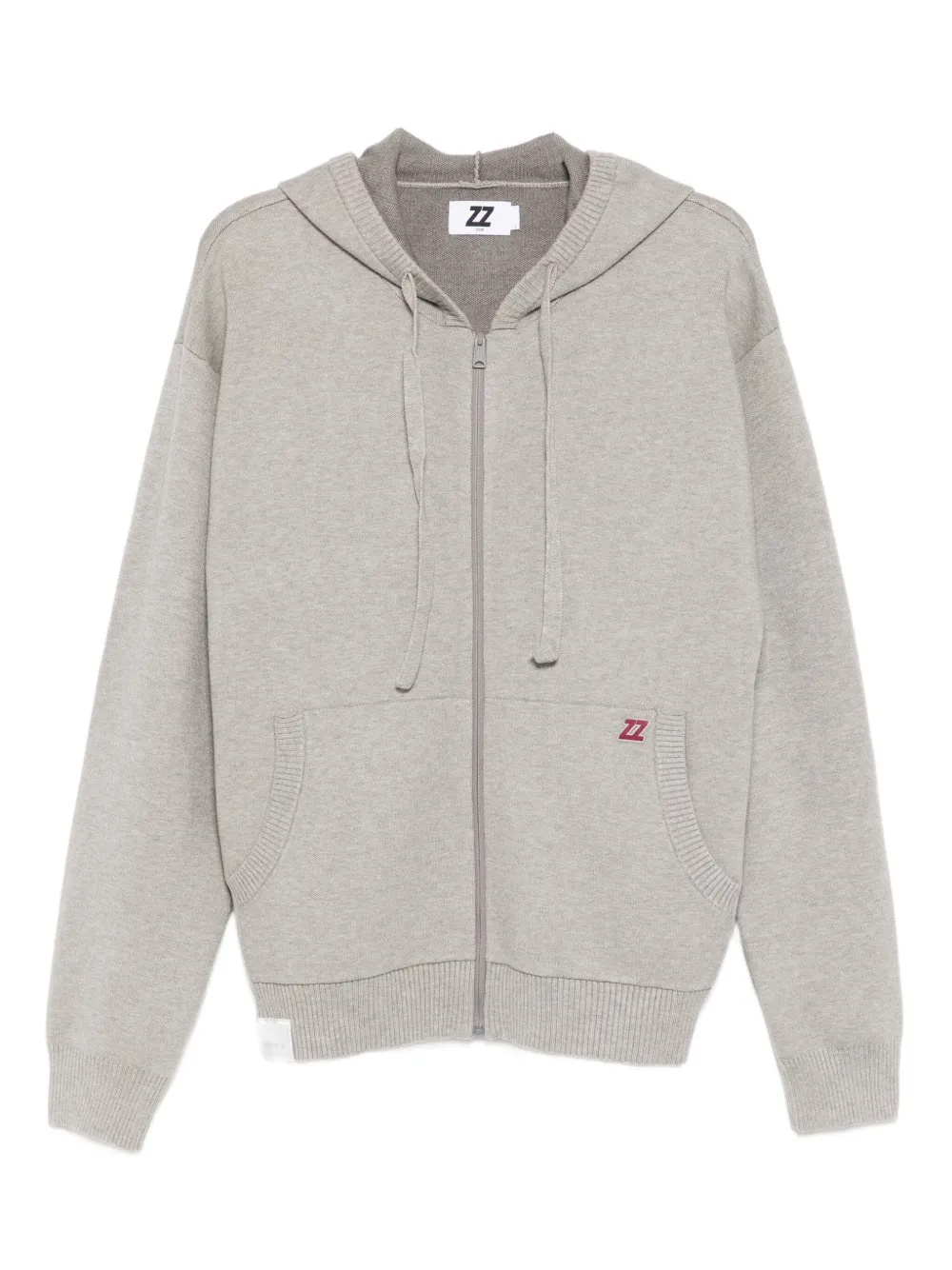 Izzue Logo-patch Knitted Jacket In Gold